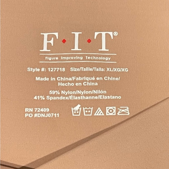 🔥FIT🔥Figure Improving Technology SIZE XL Firm Control High-Waisted Fused Thong - Picture 4 of 10